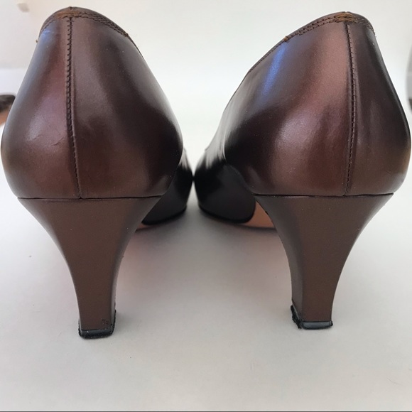 Ferragamo Bronze Vintage Heels - Picture 7 of 11